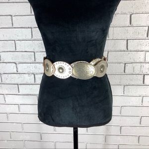 Fossil Women’s Silver Leather Belt